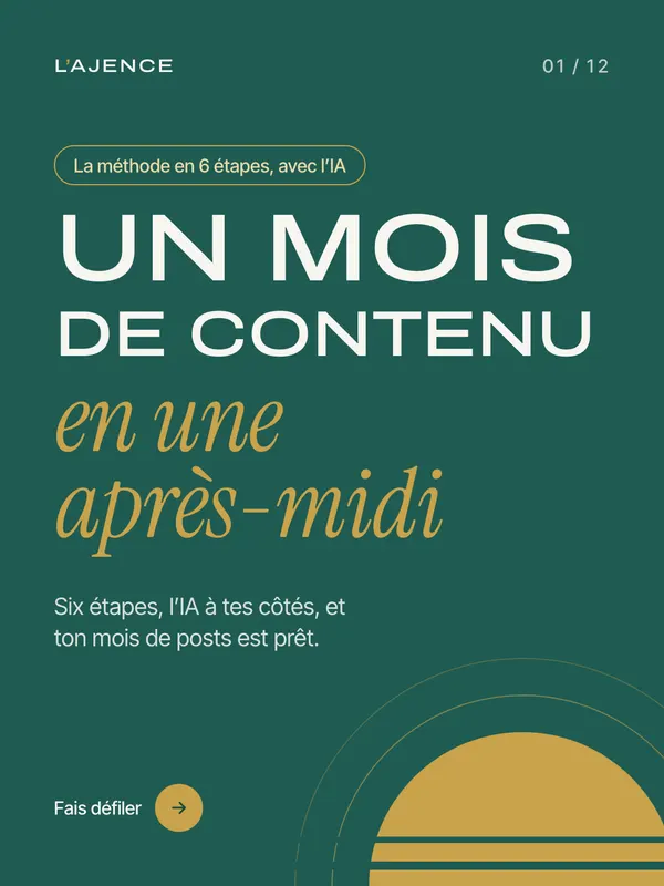 Carrousel 1&nbsp;: Un mois de contenu en une après-midi