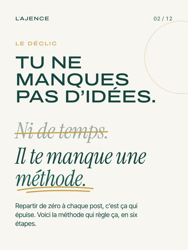 Carrousel 2&nbsp;: Tu ne manques pas d’idées