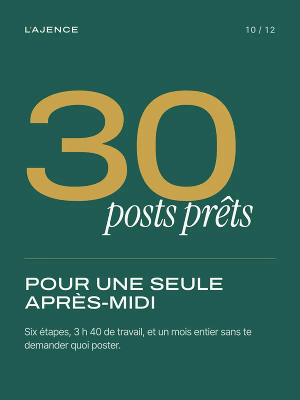 Carrousel 10&nbsp;: 30 posts prêts