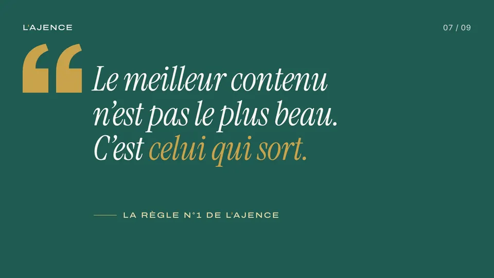 Présentation 7&nbsp;: La règle n°1