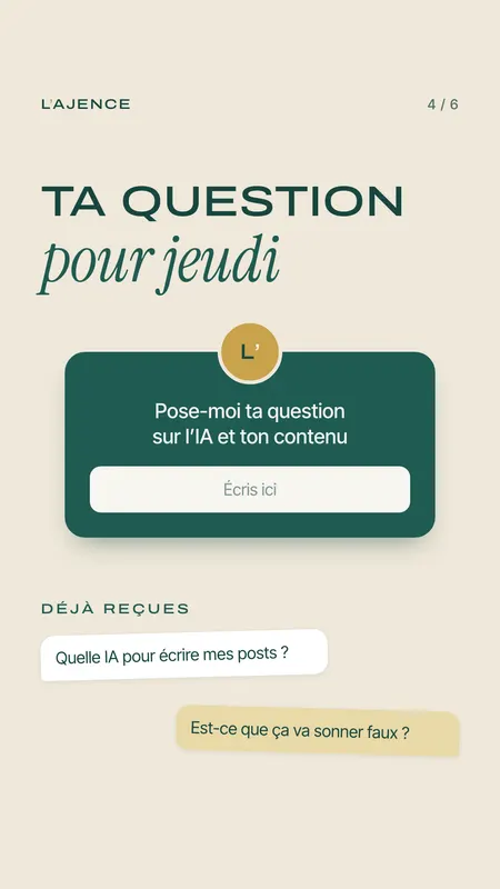 Story 4&nbsp;: Ta question pour jeudi
